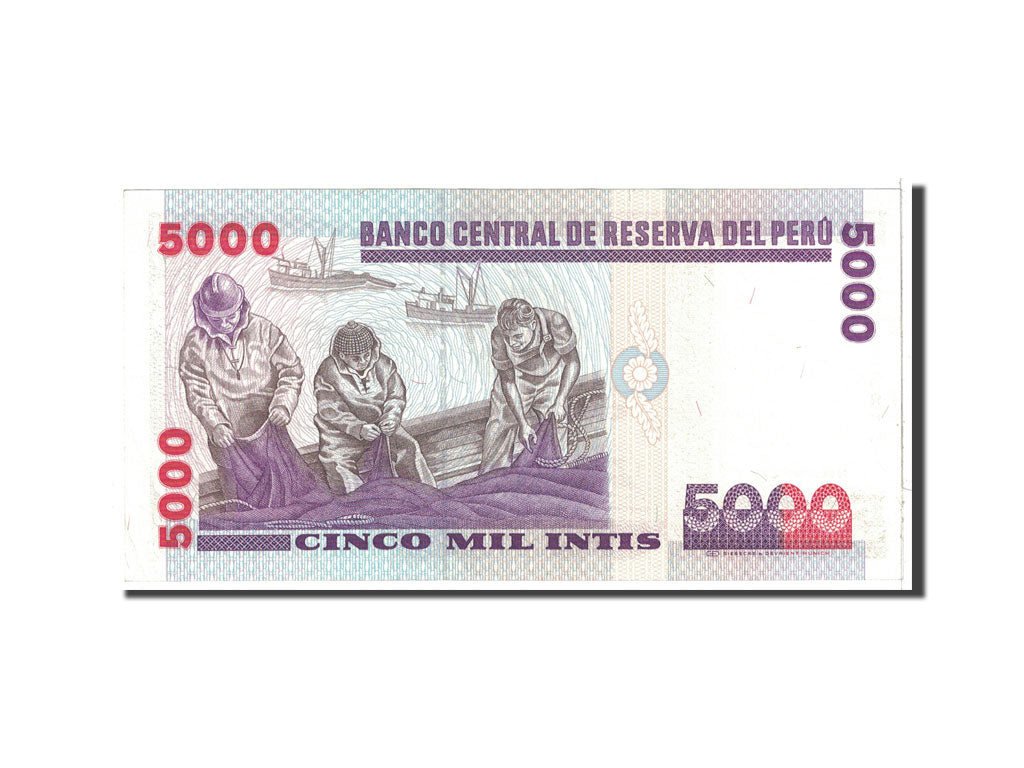 Banknote, Peru, 5000 Intis, 1988, 1988-06-28, KM:137, UNC(63)