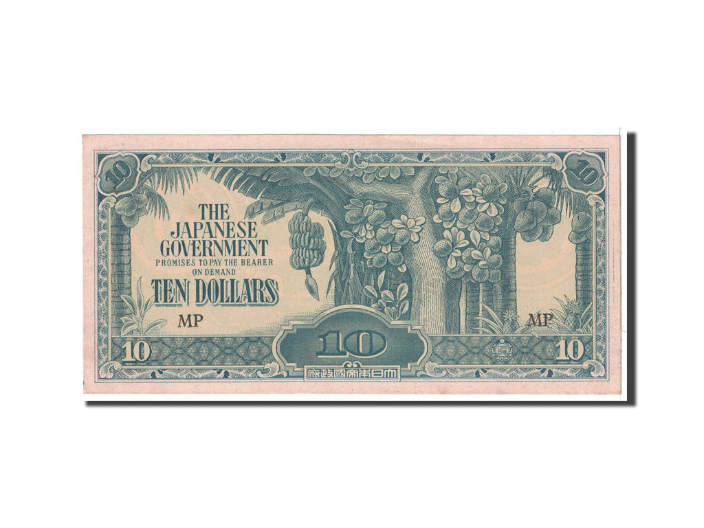 Banknote, MALAYA, 10 Dollars, 1942, Undated, KM:M7b, UNC(64)