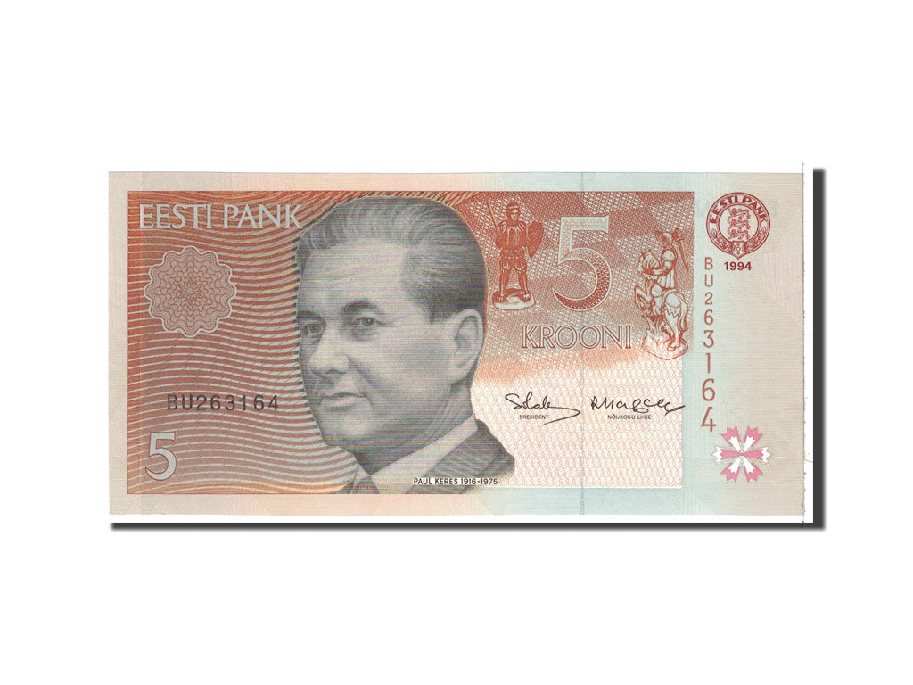 Banknote, Estonia, 5 Krooni, 1994, Undated, KM:76a, UNC(65-70)