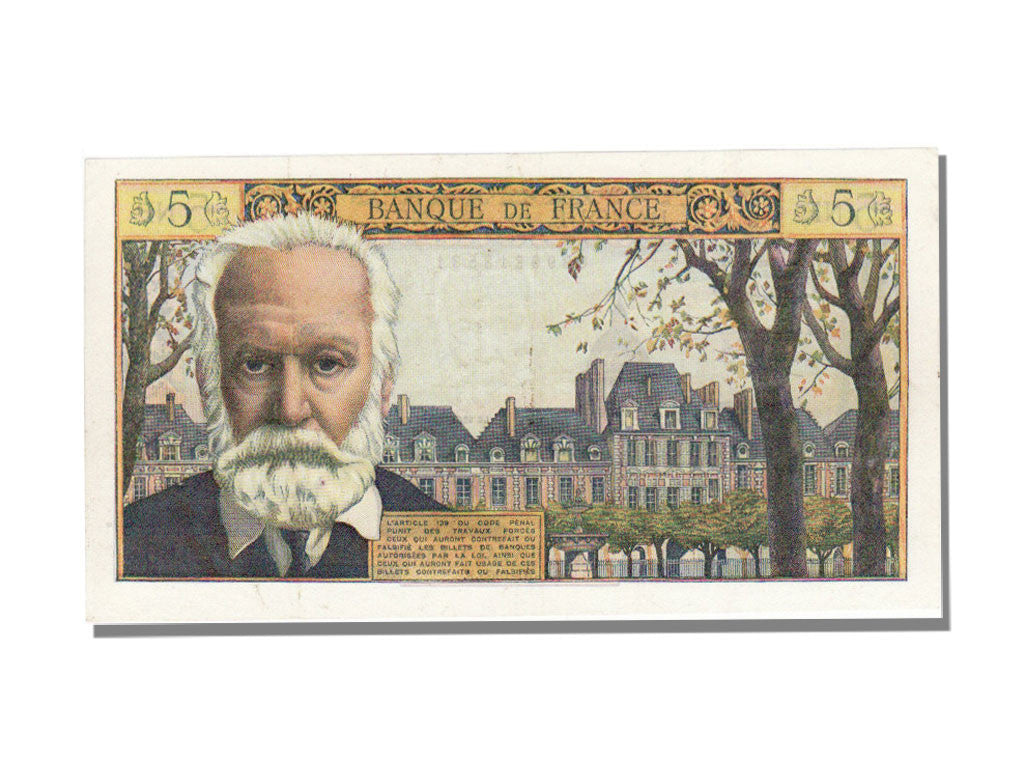 Billete, Francia, 5 Nouveaux Francs, 5 NF 1959-1965 ''Victor Hugo'', 1965