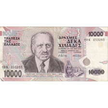 Billet, Grèce, 10,000 Drachmaes, 1995, 1995-01-16, KM:206a, TTB