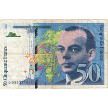 France, 50 Francs, St Exupéry, 1997, Q035335014, TB, Fayette:73.4, KM:157Ad