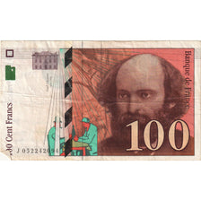 France, 100 Francs, Cézanne, 1998, J052242094, EF(40-45), Fayette:74.2, KM:158a