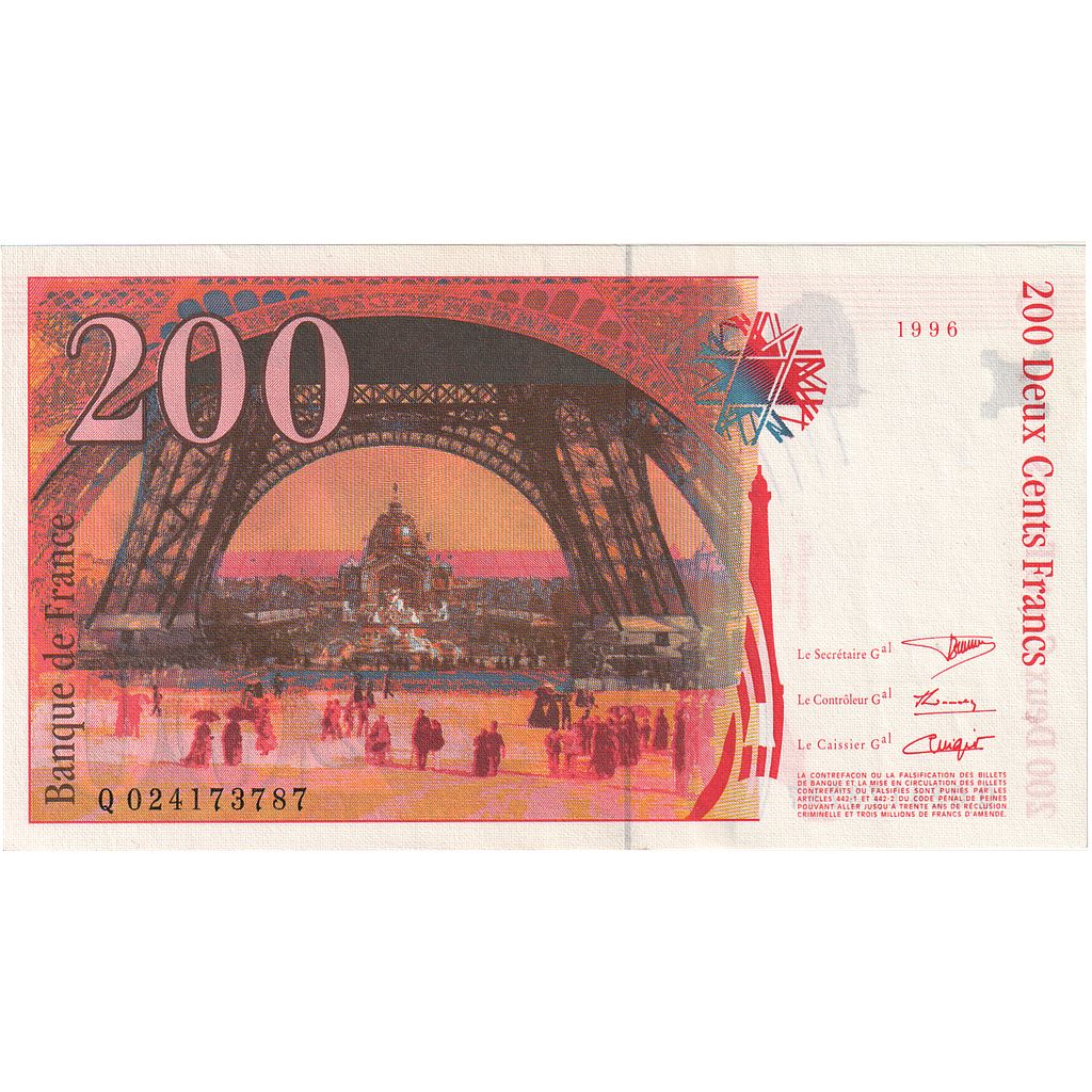 Francia, 200 Francs, Eiffel, Q024173787, MBC+