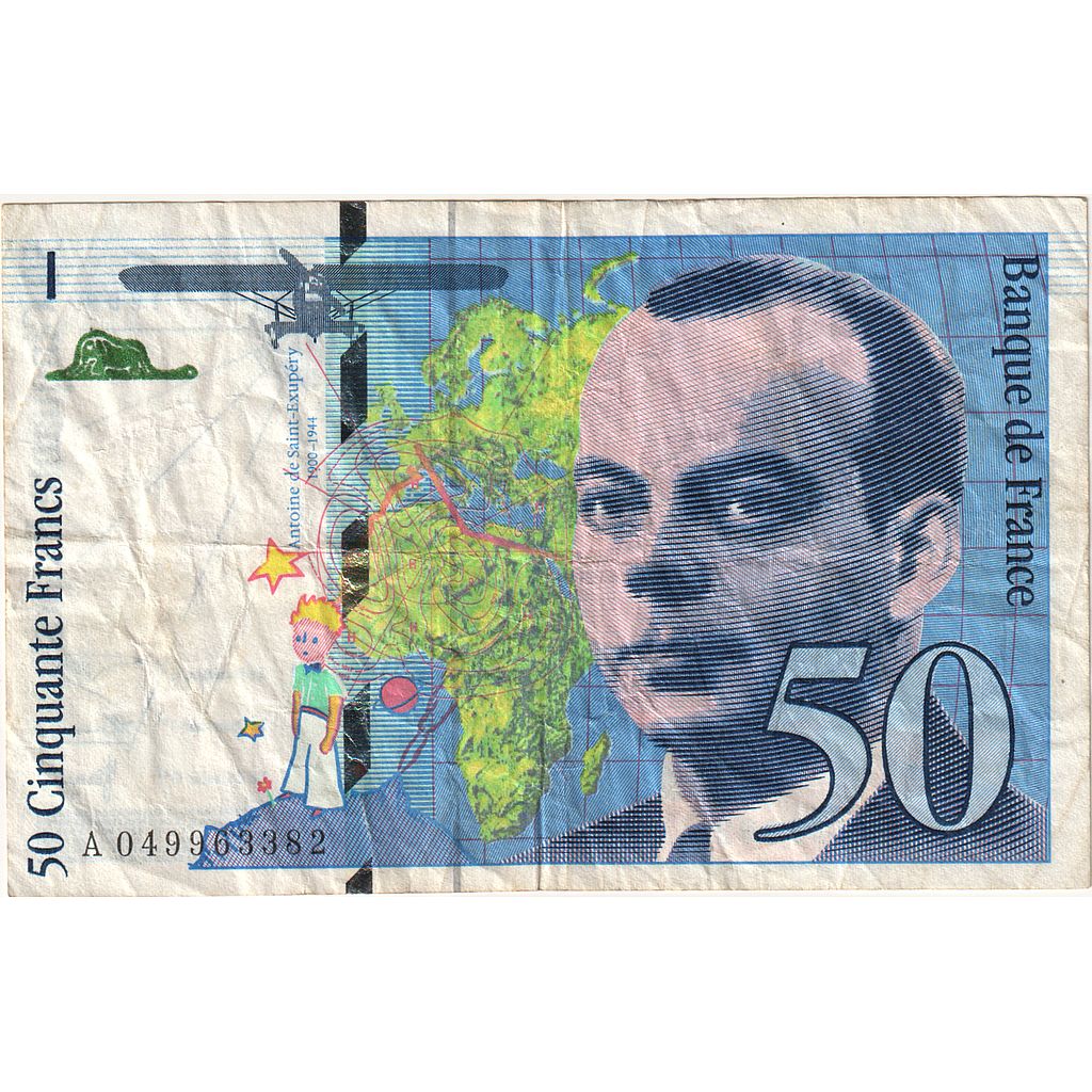 France, 50 Francs, St Exupéry, A049963382, TTB