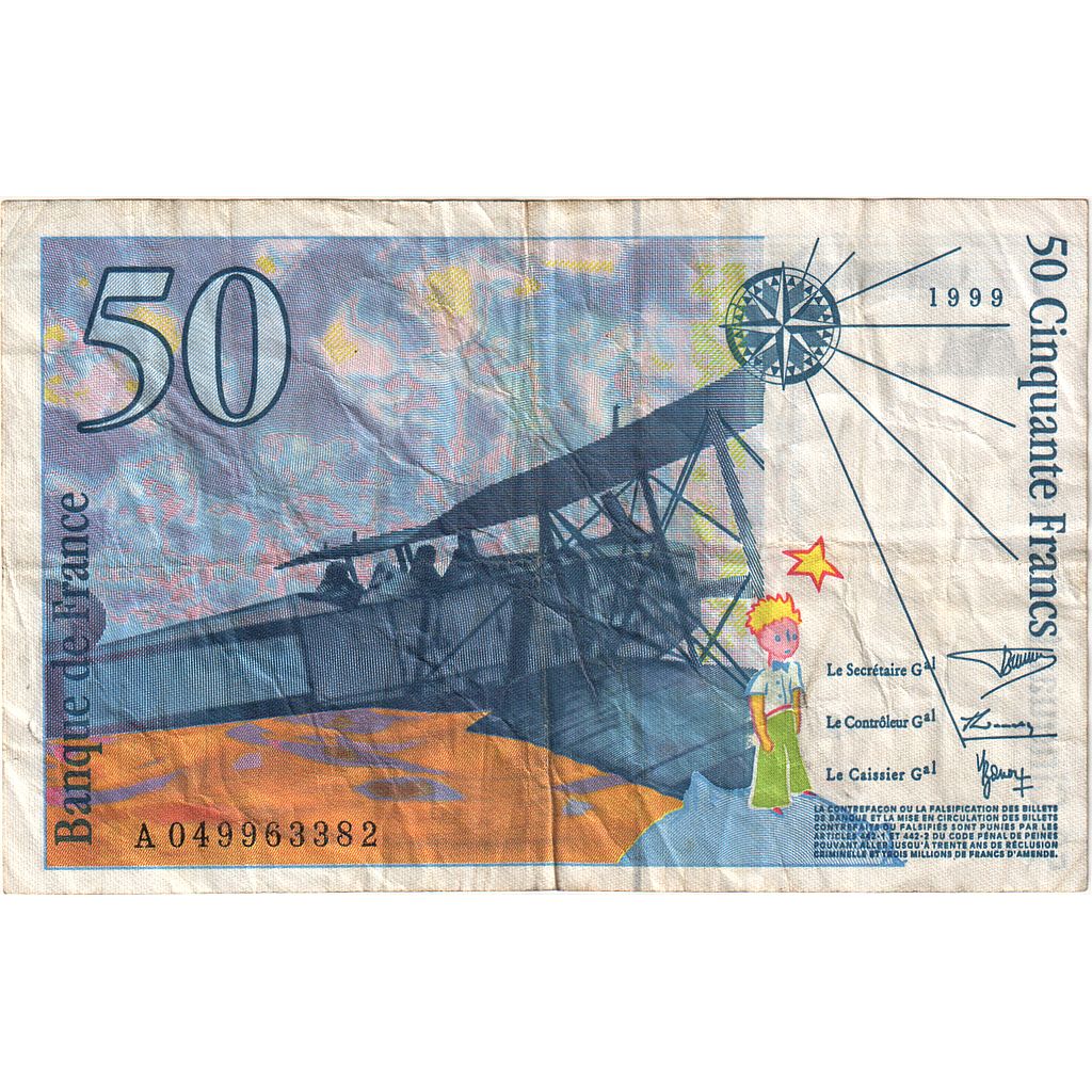 France, 50 Francs, St Exupéry, A049963382, TTB
