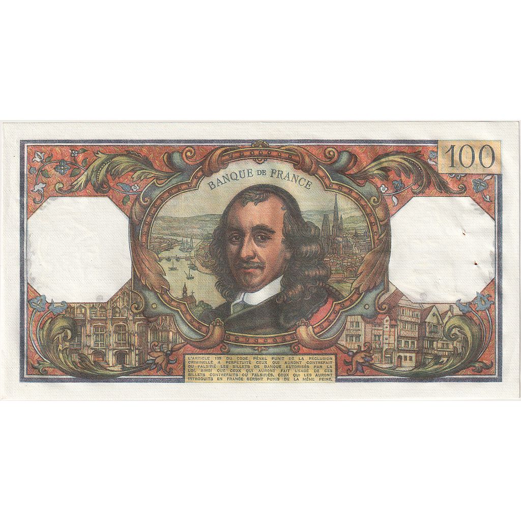 France, 100 Francs, Corneille, 1977, 77346, SPL, Fayette:65.59, KM:149f