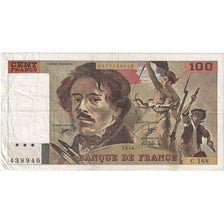 Francia, 100 Francs, Delacroix, 1990, C.168, B, Fayette:69BIS.02B, KM:154e