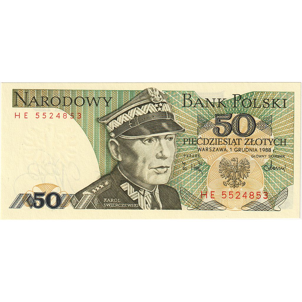Banknot, Polska, 50 Zlotych, 1988, 1988-12-01, KM:142a, UNC(65-70)