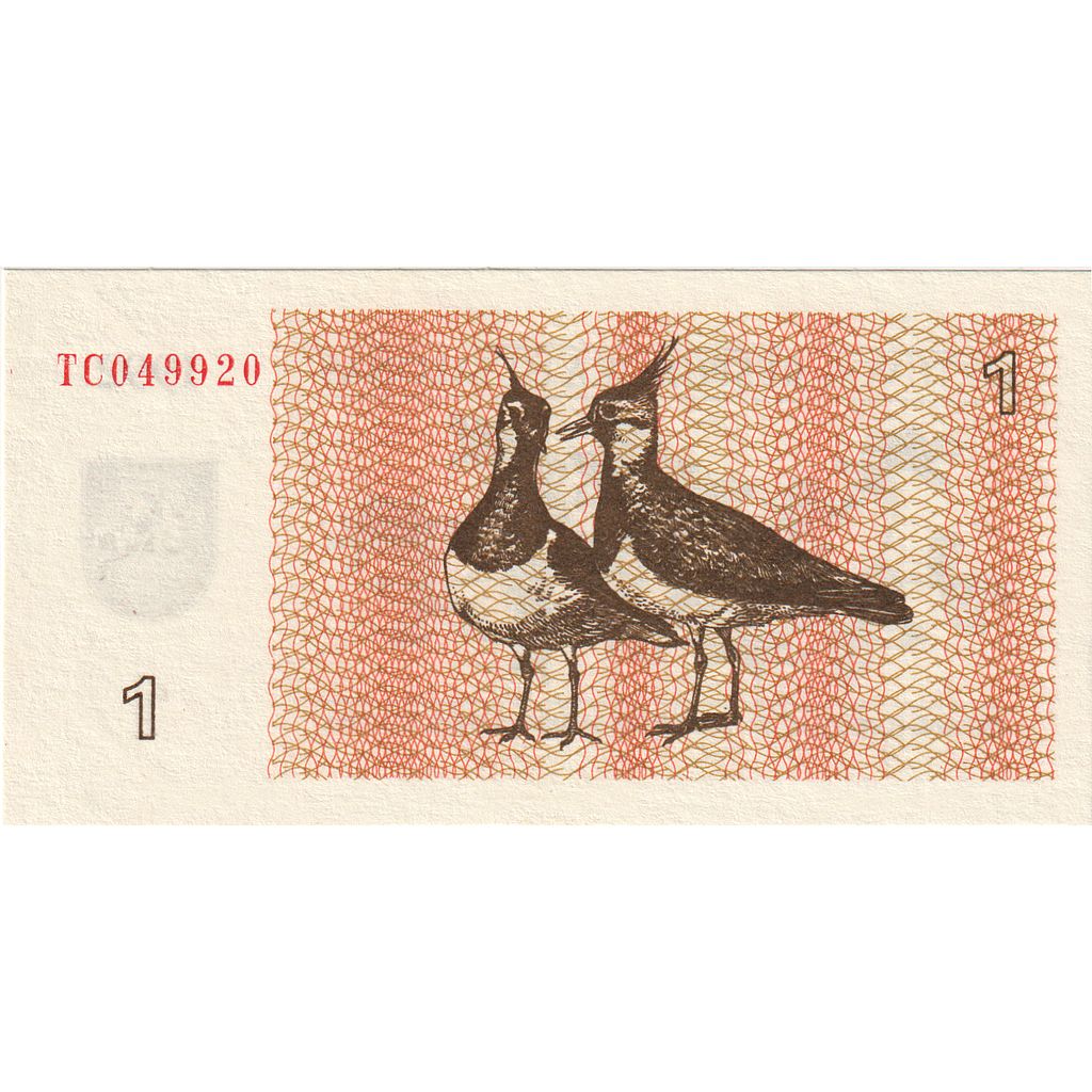 Lithuania, 1 (Talonas), 1992, 1992, KM:39, UNC(65-70)
