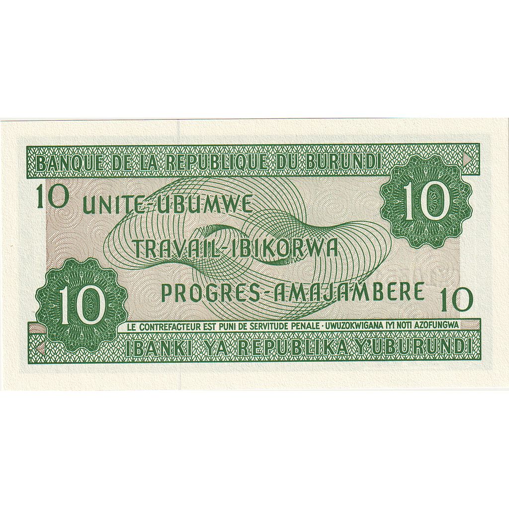 Burundi, 10 Francs, 2007, 2007-11-01, KM:33e, NIEUW