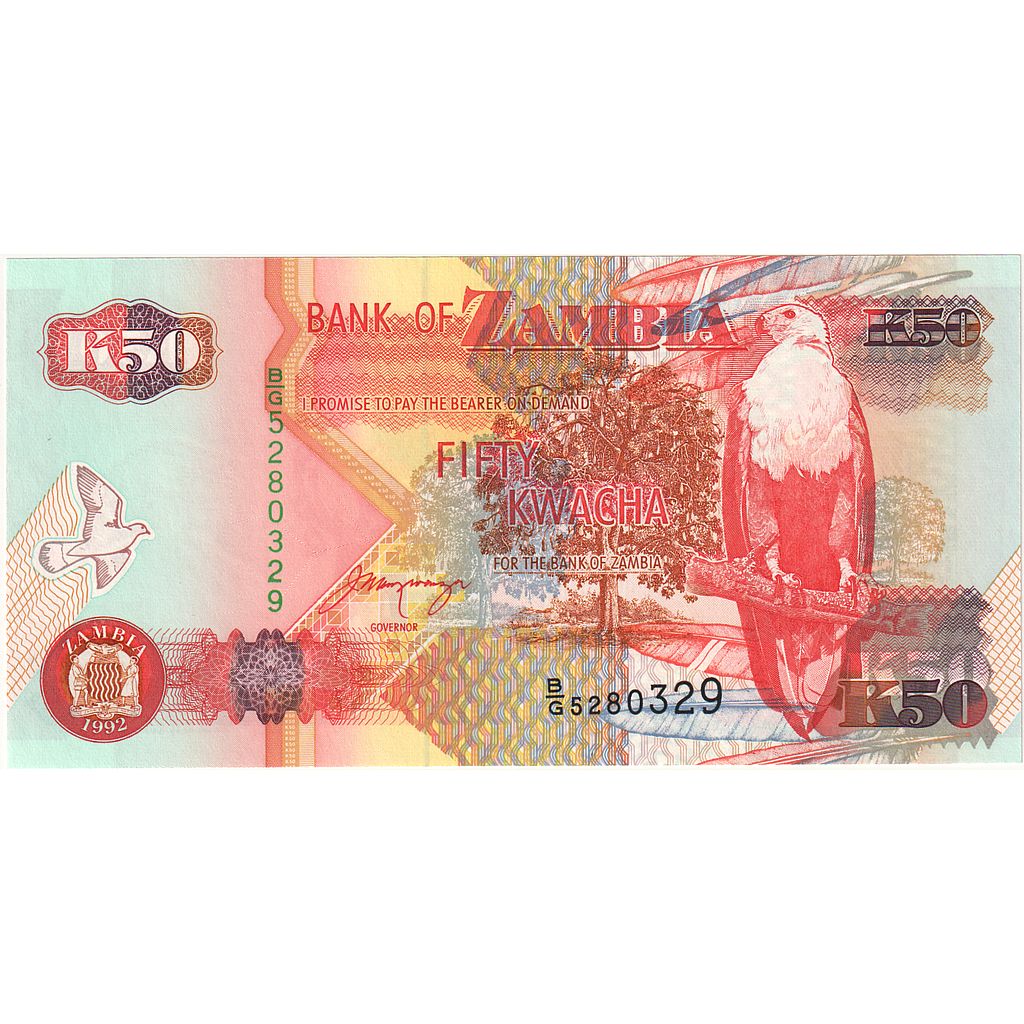 Banknote, Zambia, 50 Kwacha, KM:37g, UNC(65-70)