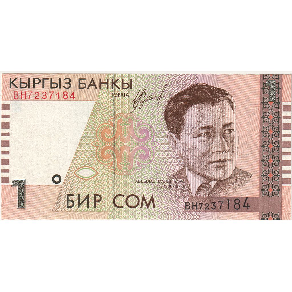 Billet, KYRGYZSTAN, 1 Som, 1999, NEUF
