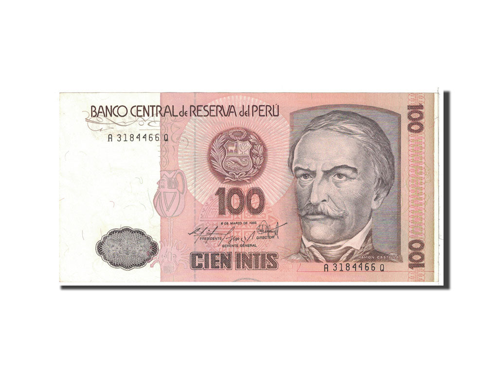 Billet, Pérou, 100 Intis, 1986, 1986-03-06, KM:132b, NEUF