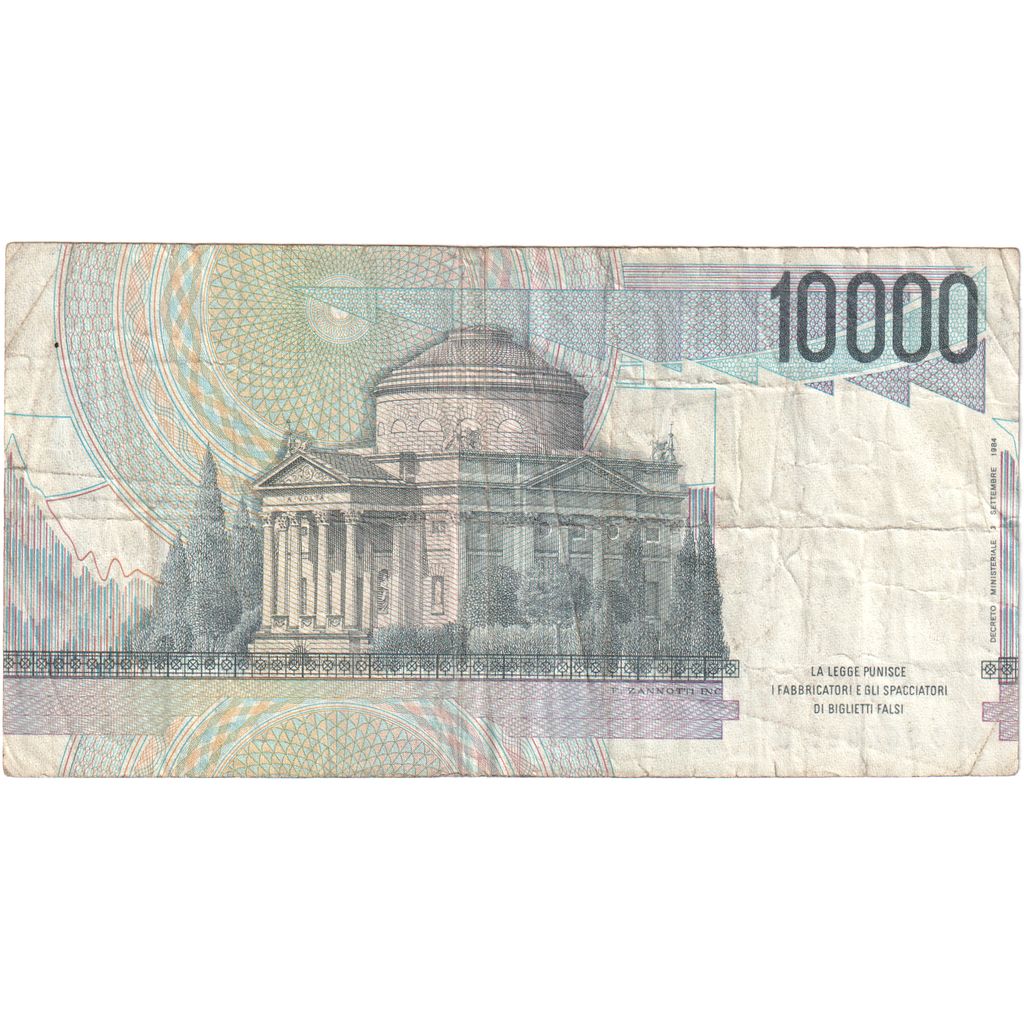 Italy, 10,000 Lire, 1984-09-03, VF(20-25)