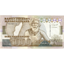 Madagascar, 25,000 Francs = 5000 Ariary, EF(40-45)