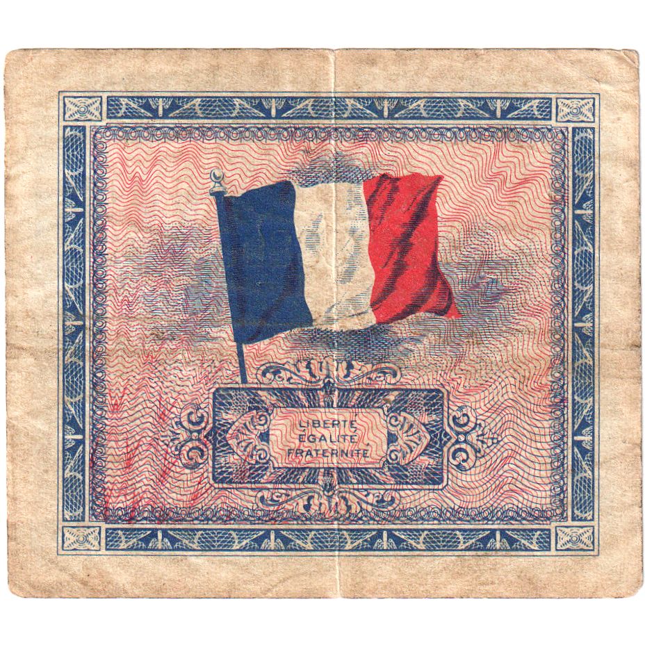 France, 10 Francs, Flag/France, SÉRIE 1944, VF(20-25)