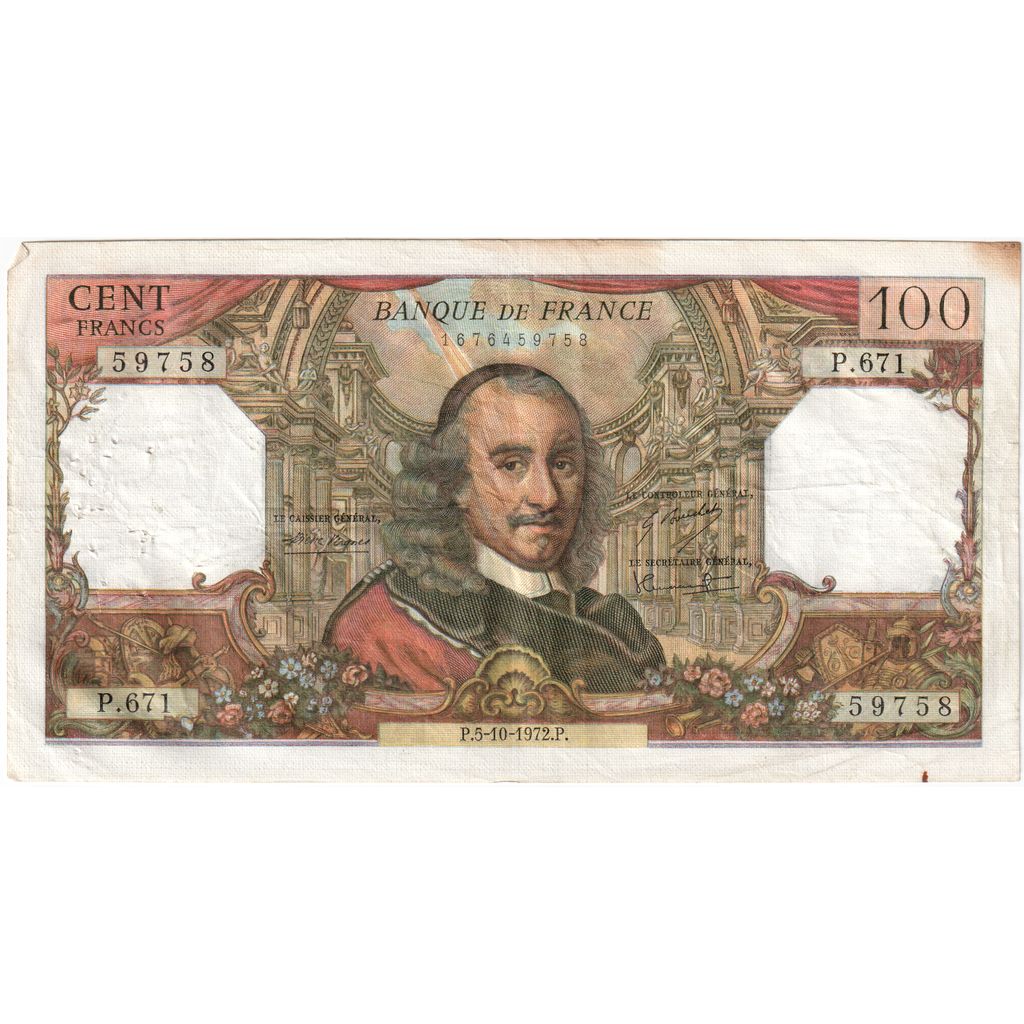 Francja, 100 Francs, Corneille, 1972-10-05, P.671, EF(40-45)