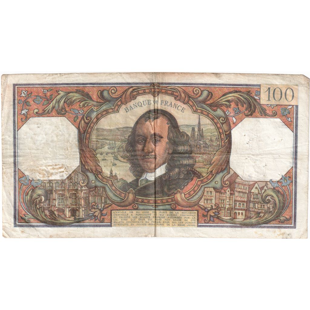 Francja, 100 Francs, Corneille, 1972-05-04, C.654, VF(20-25)