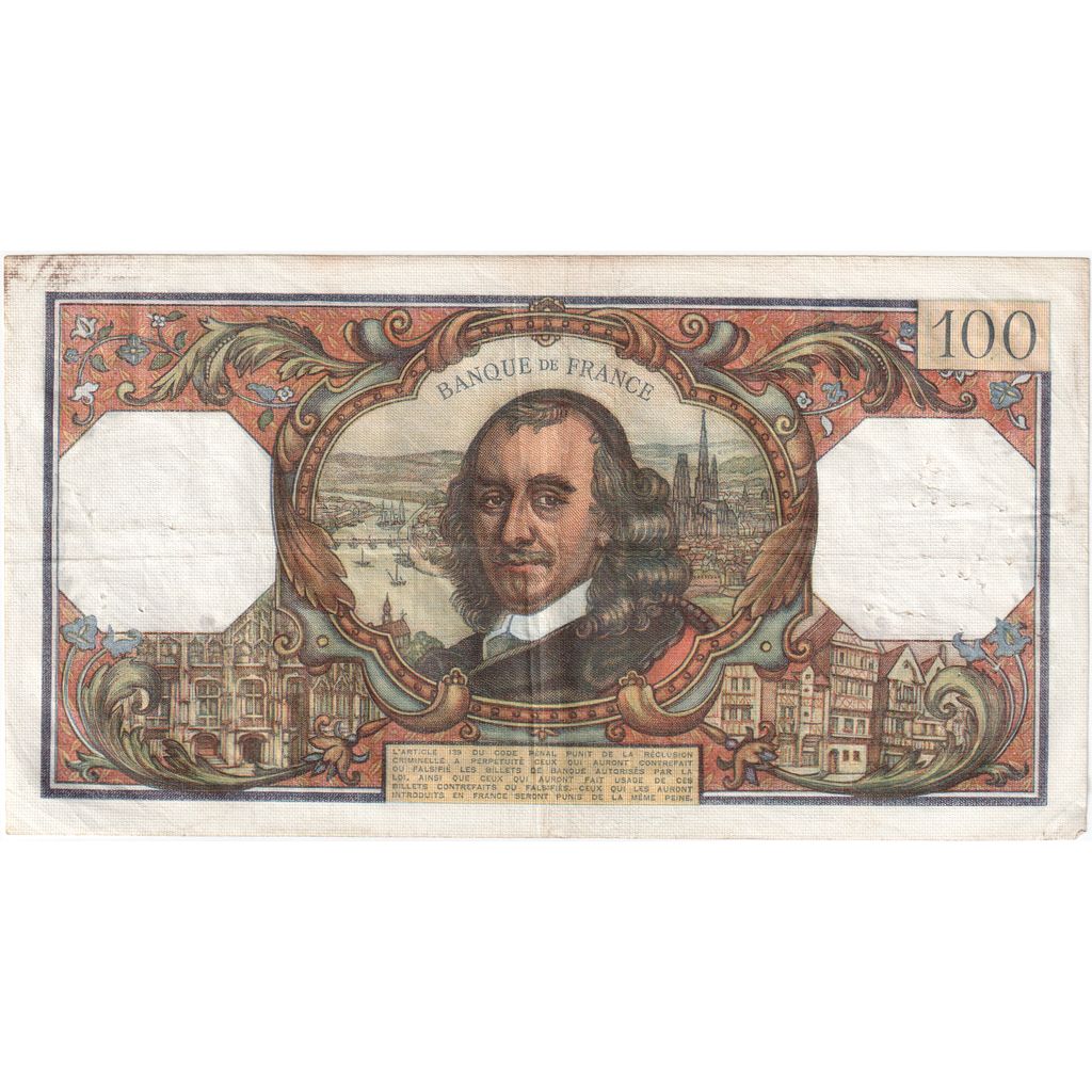 Francia, 100 Francs, Corneille, 1971-10-07, W.604, MB