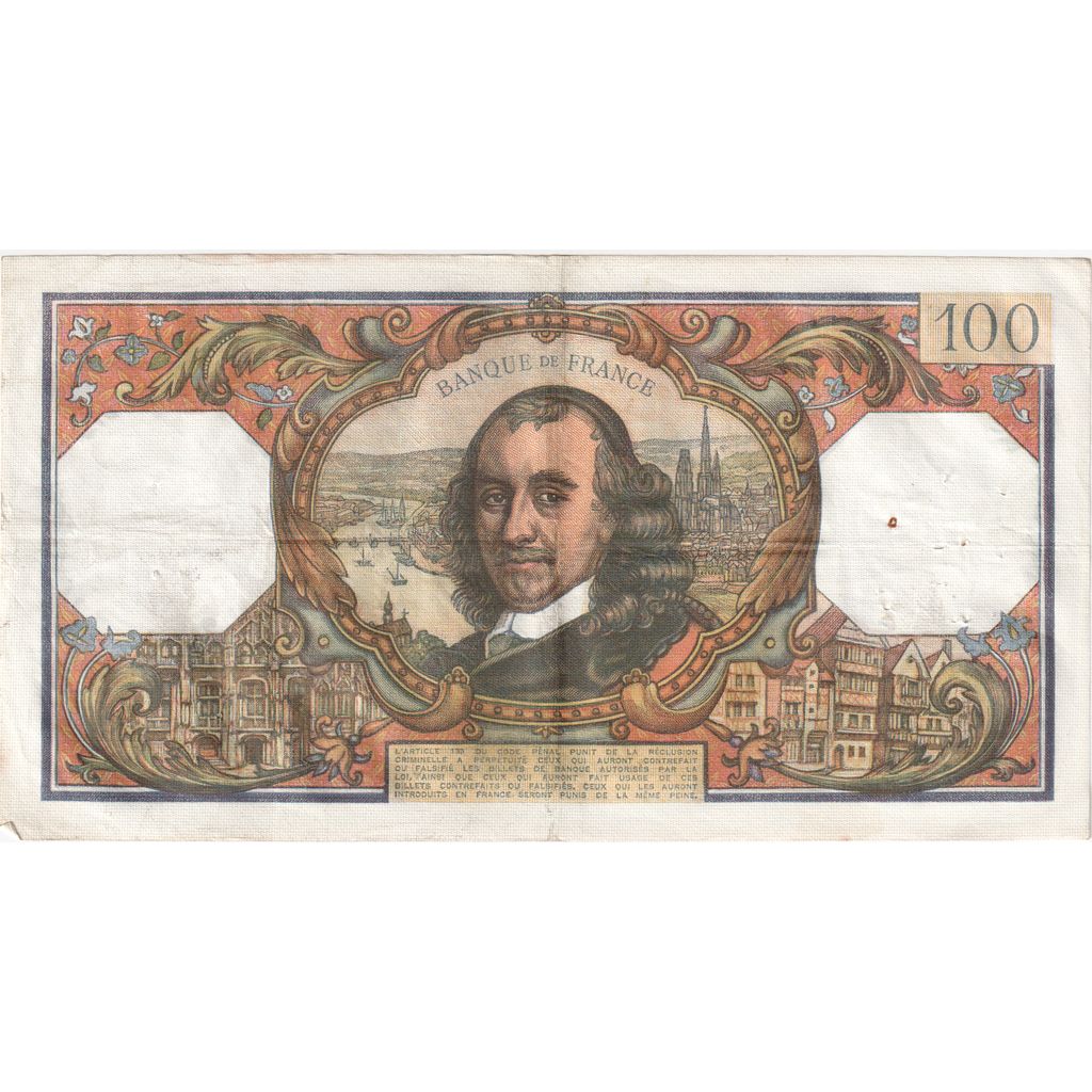 Banknot, Francja, 100 Francs, Corneille, 1969, 1969-06-05, VF(30-35)
