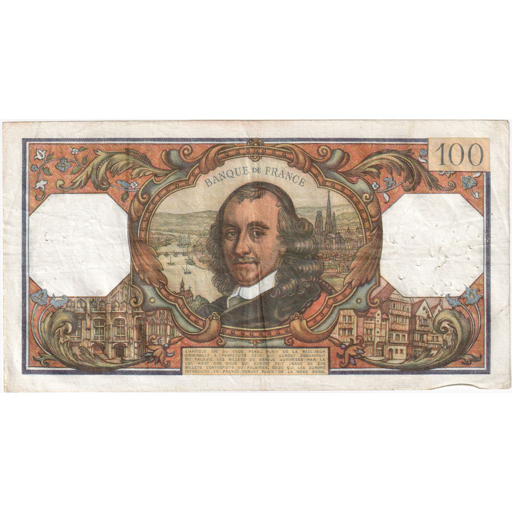França, 100 Francs, Corneille, 1969-06-05, Q.424, VF(30-35)