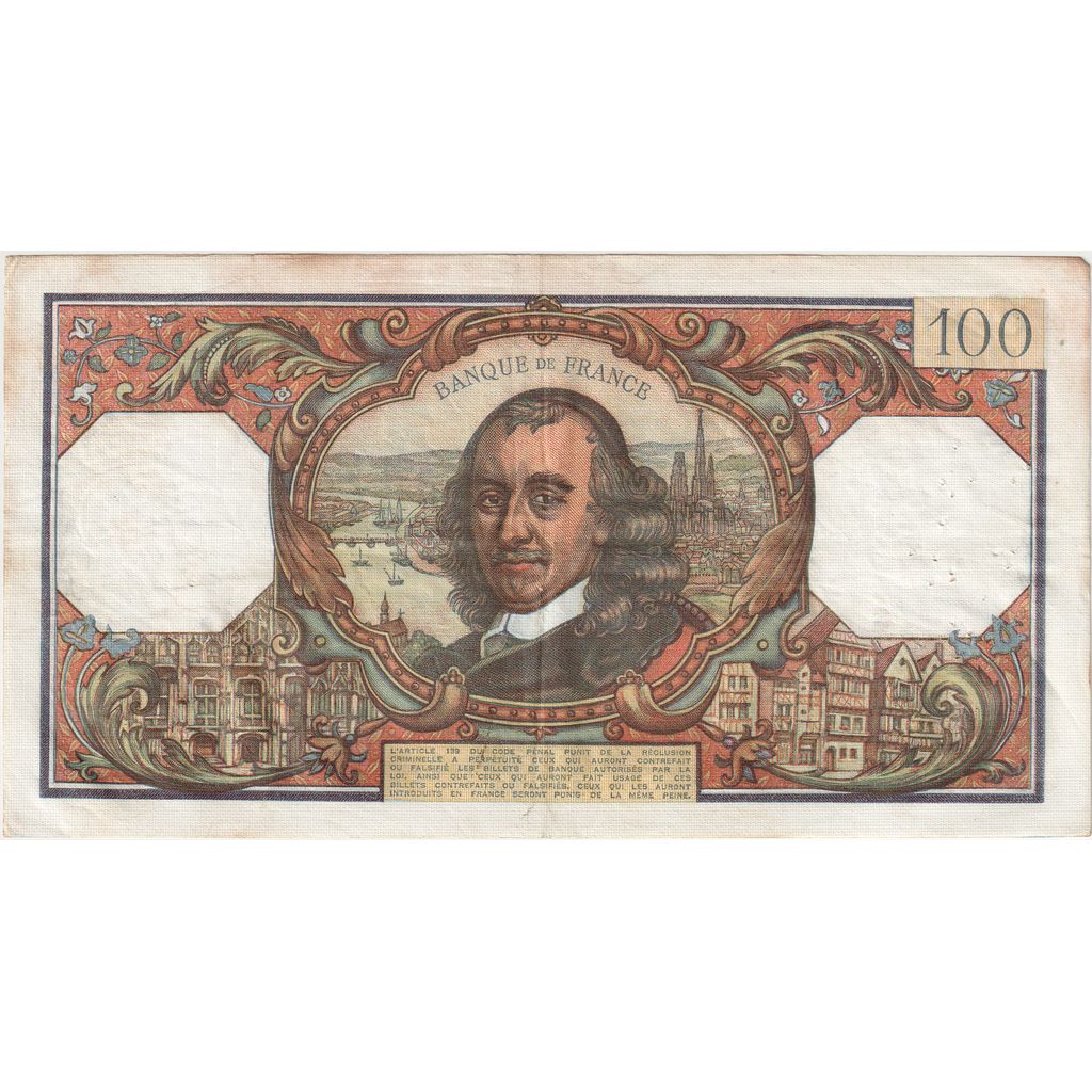 France, 100 Francs, Corneille, 1970-09-03, Q.490, EF(40-45)