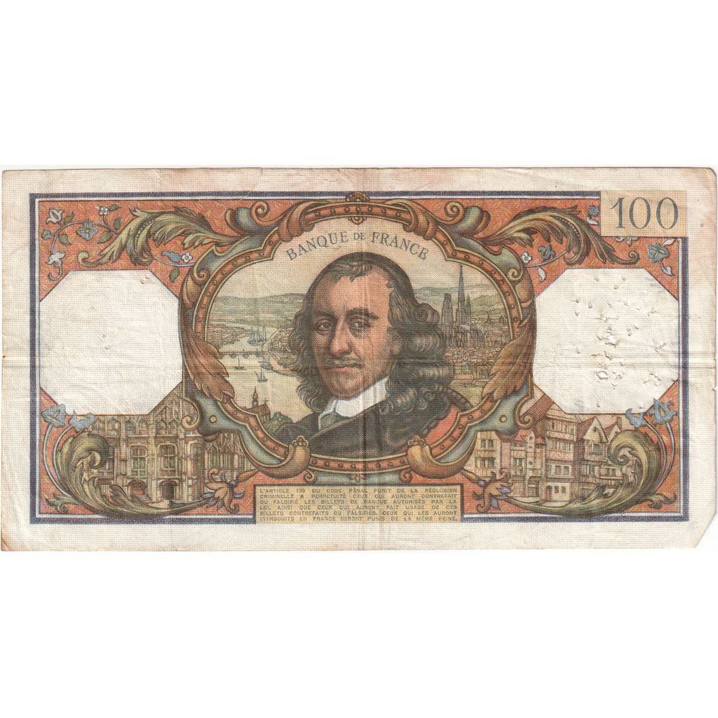 France, 100 Francs, Corneille, 1970-01-08, N.448, VF(30-35)