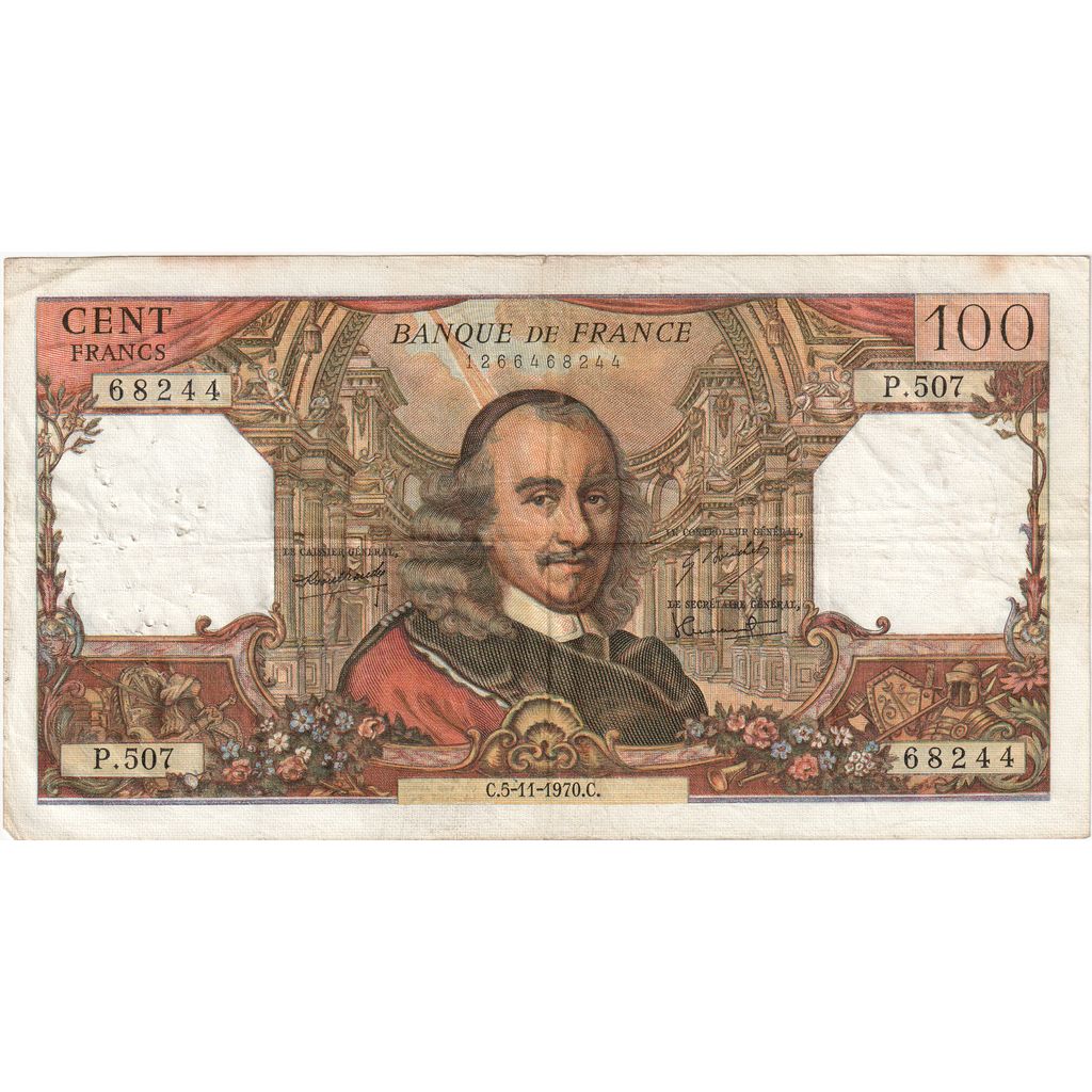 Francja, 100 Francs, Corneille, 1970-11-05, P.507, VF(30-35)