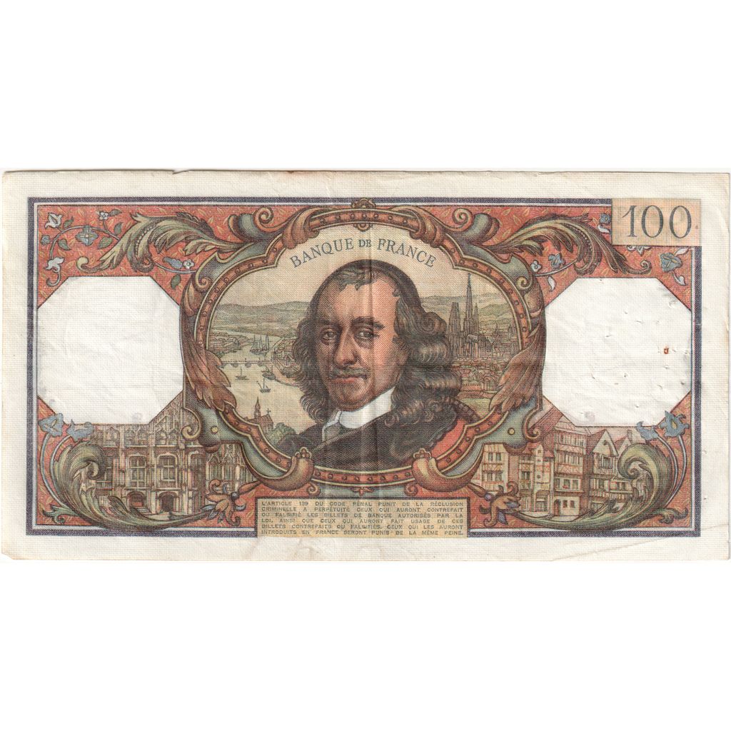 France, 100 Francs, Corneille, 1970-11-05, Z.518, VF(30-35)