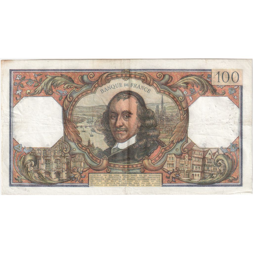 France, 100 Francs, Corneille, 1973-01-04, W.692, EF(40-45)