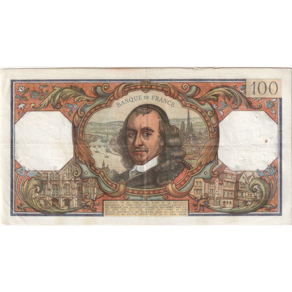 France, 100 Francs, Corneille, 1970-04-02, L.479, EF(40-45)