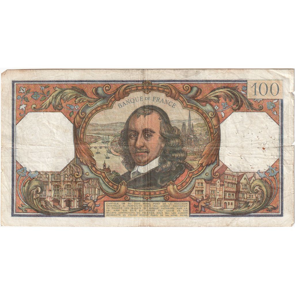 Banconote, Francia, 100 Francs, 100 F 1964-1979 ''Corneille'', 1968, 1968-01-04