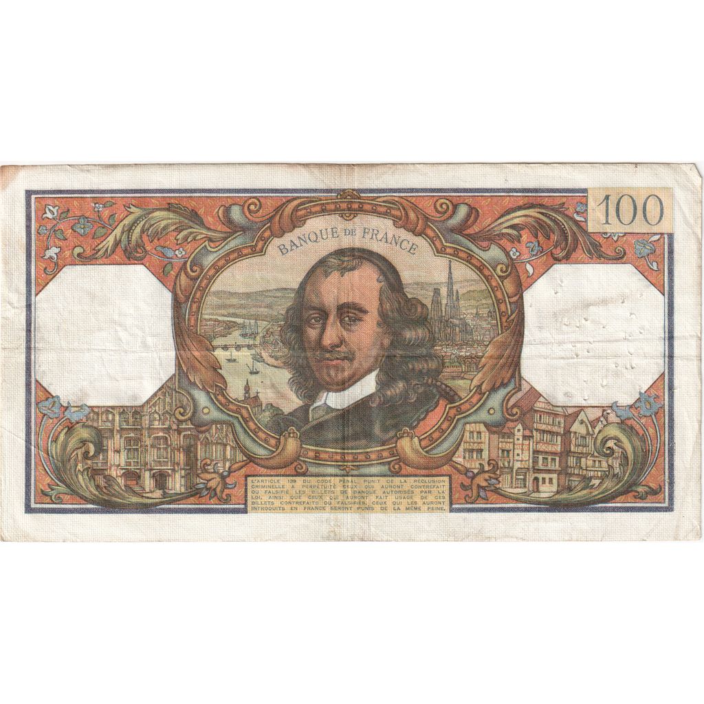 Frankrijk, 100 Francs, Corneille, 1968, 1968-01-04, TTB, Fayette:65.20, KM:149c