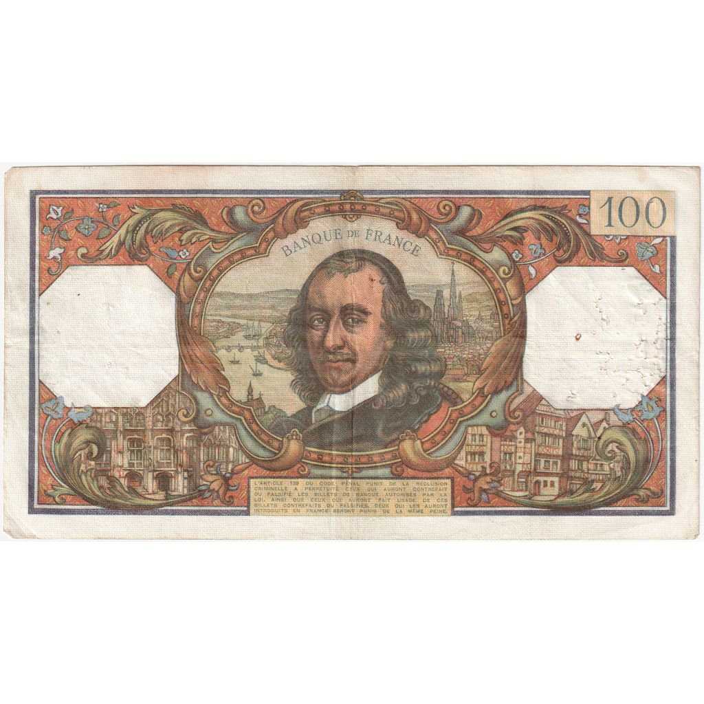 Francia, 100 Francs, Corneille, 1968-09-05, Z.354, BC