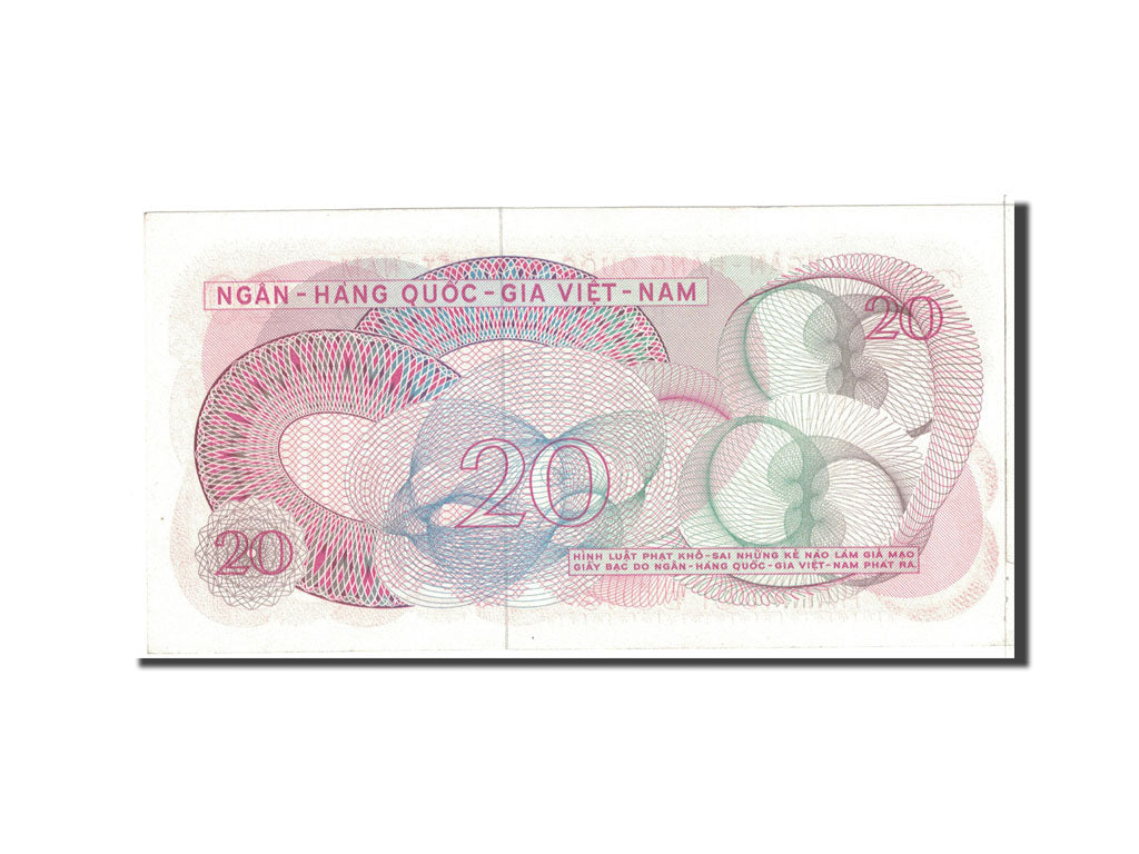 Banconote, Vietnam del Sud, 20 D<ox>ng, 1969, KM:24a, Undated, FDS
