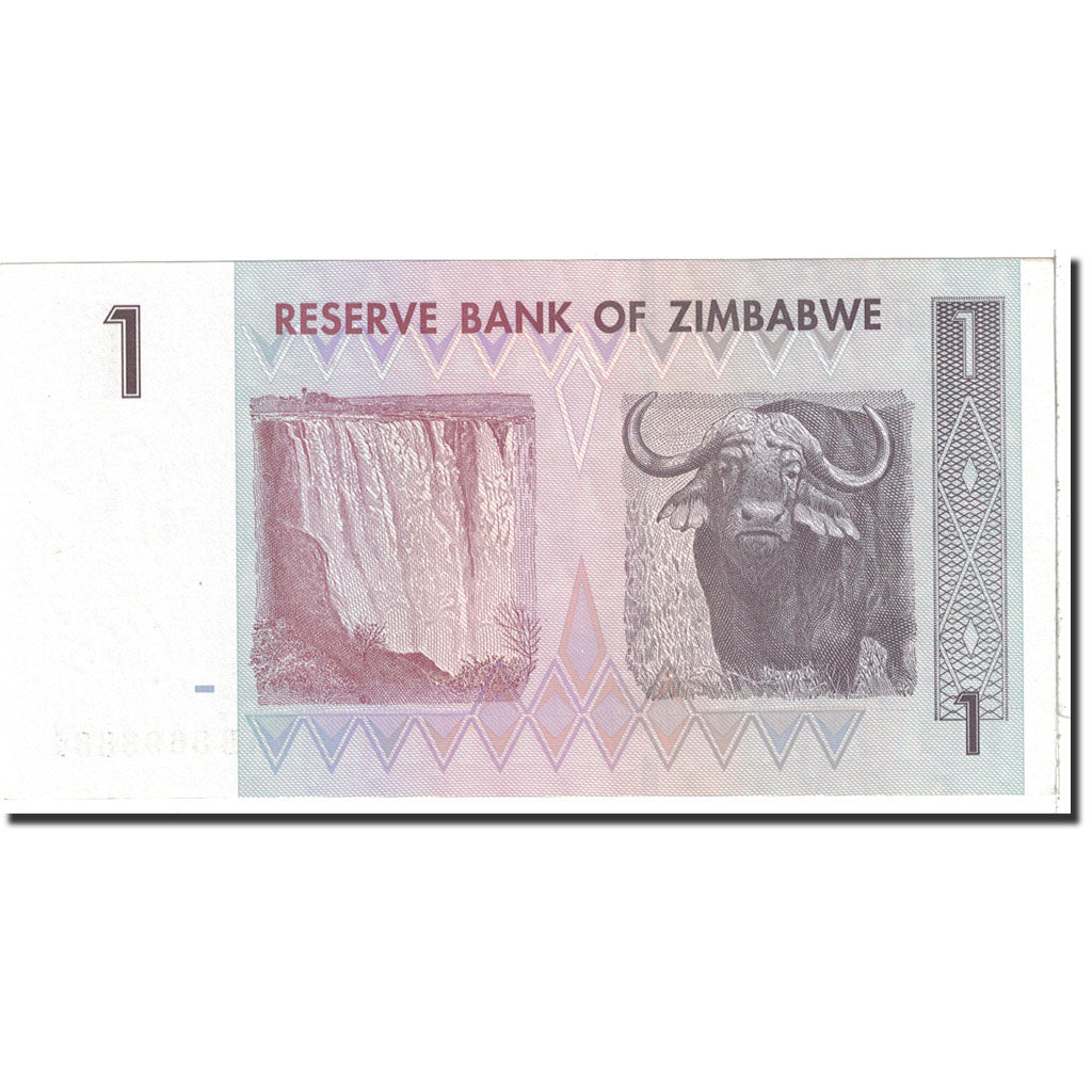 Banknote, Zimbabwe, 1 Dollar, 2007, Undated, KM:65, UNC(65-70)
