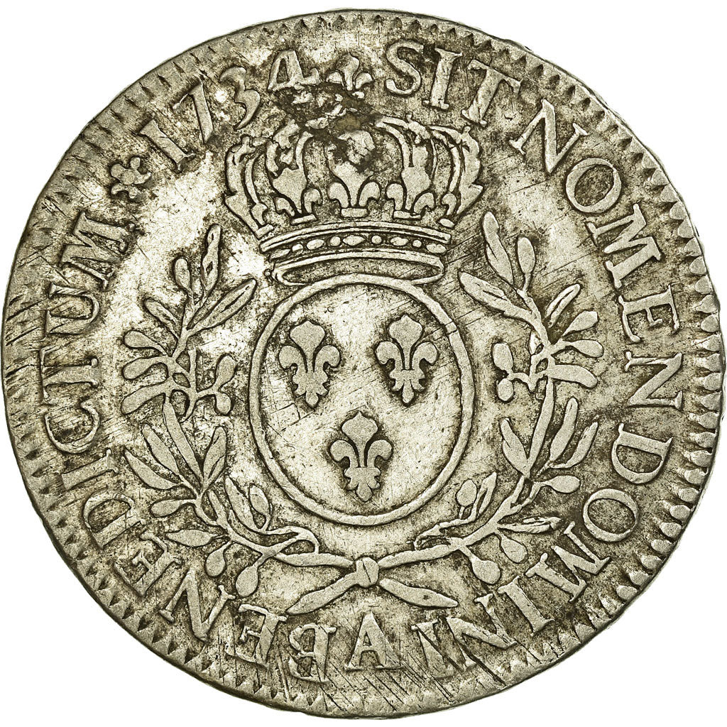 Monnaie, France, Louis XV, Écu aux branches d'olivier, Ecu, 1734, Paris, TTB