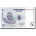 Biljet, Democratische Republiek Congo, 5 Centimes, 1997, 1997-11-01, KM:81a, SUP