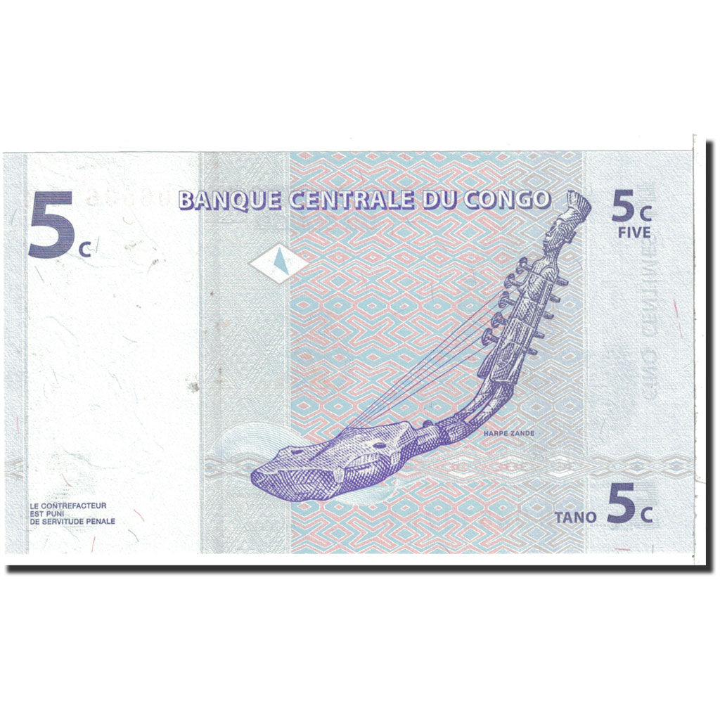 Banknote, Congo Democratic Republic, 5 Centimes, 1997, 1997-11-01, KM:81a