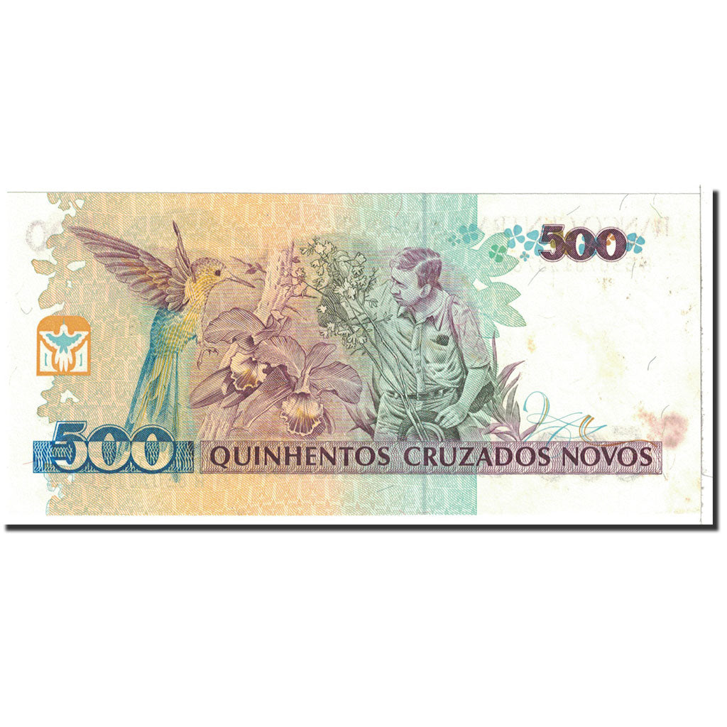 Banknote, Brazil, 500 Cruzeiros on 500 Cruzados Novos, 1990, Undated, KM:226b