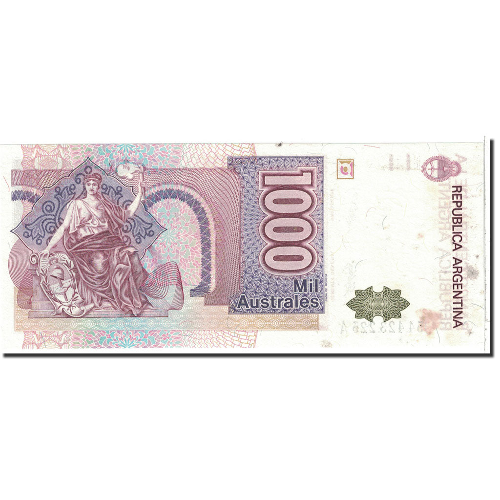Banknote, Argentina, 1000 Australes, 1988, Undated, KM:329b, AU(50-53)