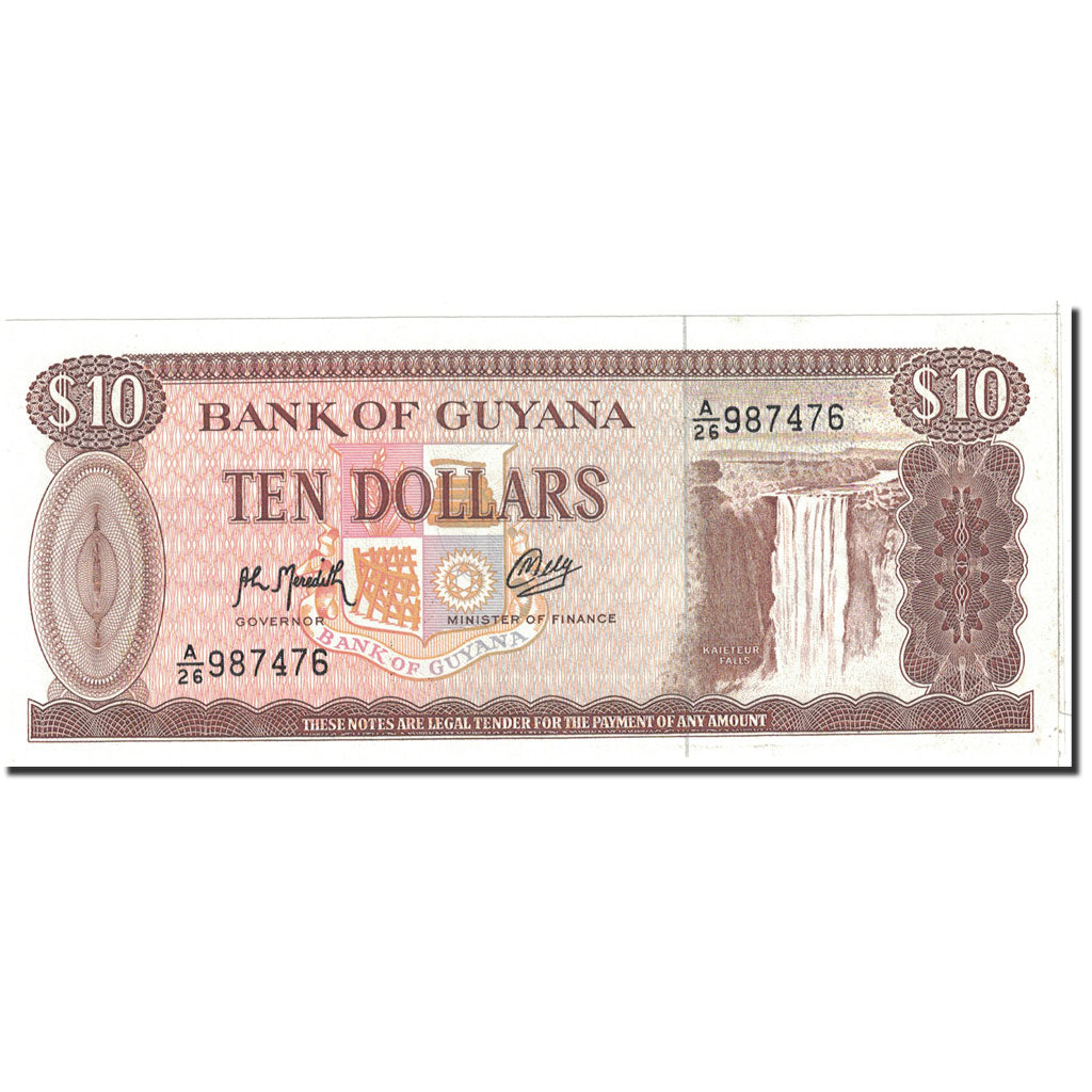 Banknote, Guyana, 10 Dollars, 1966, Undated, KM:23f, UNC(64)