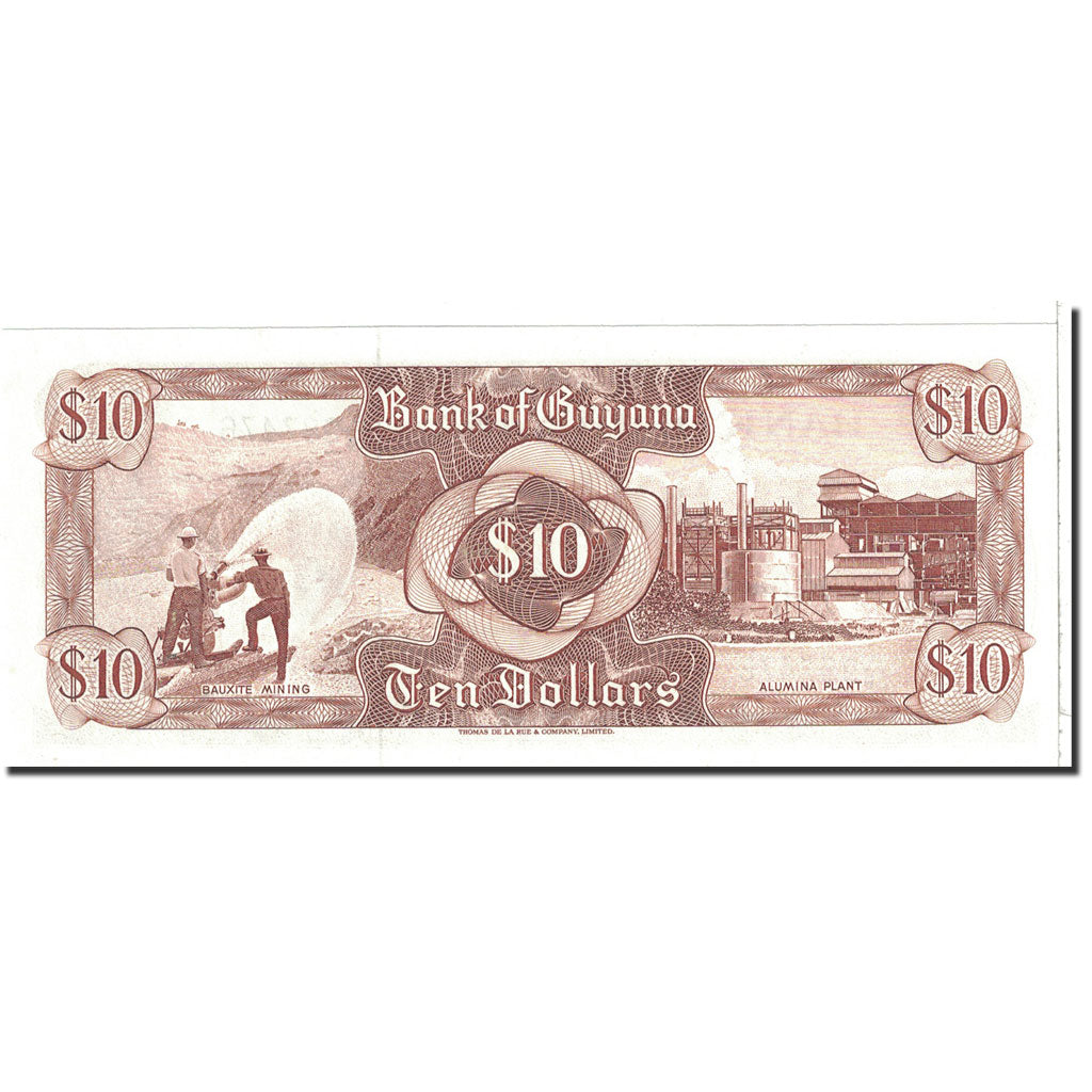 Banknote, Guyana, 10 Dollars, 1966, Undated, KM:23f, UNC(64)