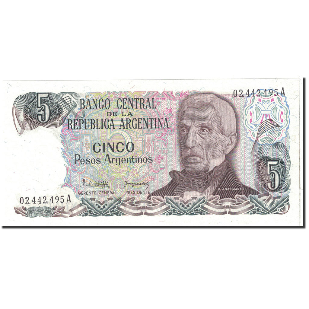 Banknote, Argentina, 5 Pesos Argentinos, 1983-1984, Undated, KM:312a, UNC(65-70)