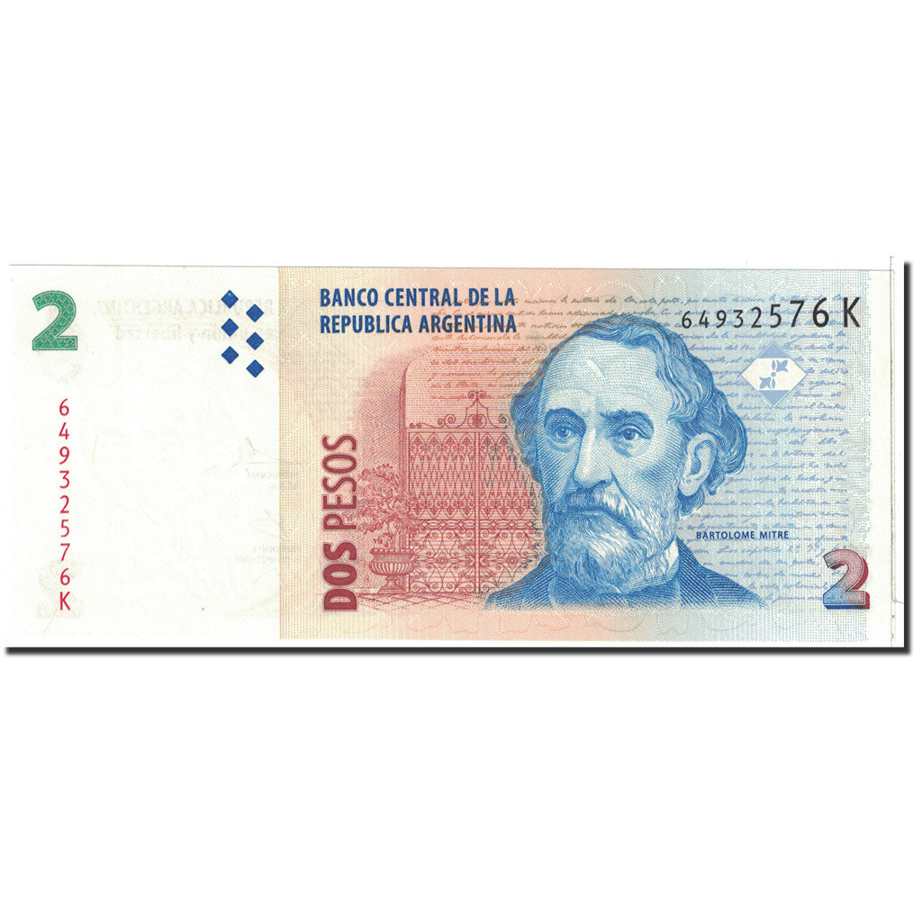 Banknote, Argentina, 2 Pesos, 2002, Undated, KM:352, UNC(65-70)