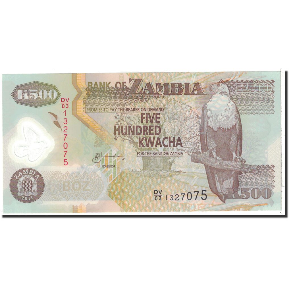 Banknote, Zambia, 500 Kwacha, 2011, Undated, KM:43h, UNC(65-70)