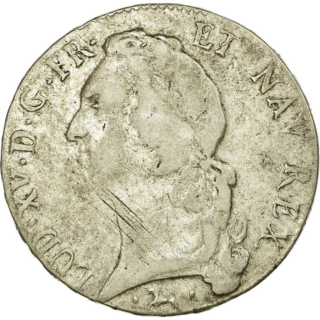 Monnaie, France, Louis XV, Écu au bandeau, Ecu, 1748, Bayonne, TB+, Argent