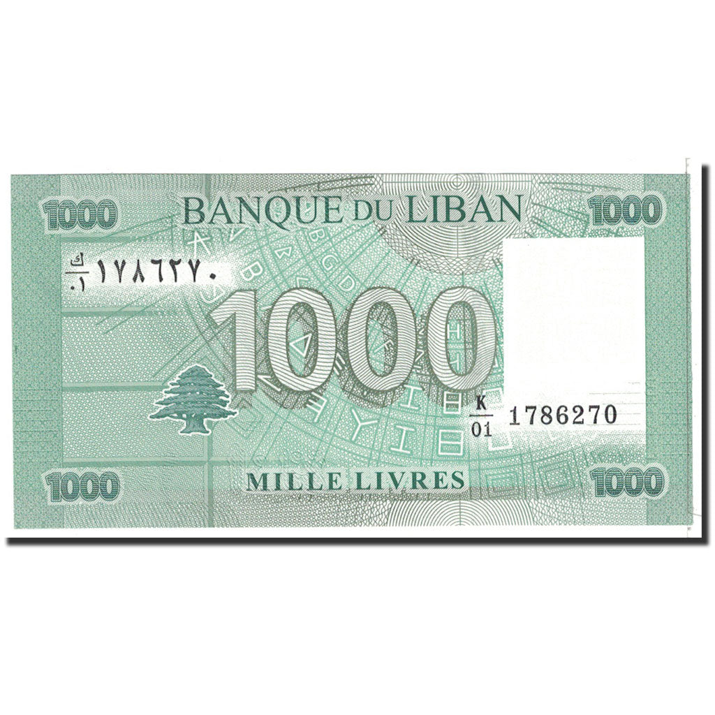 Banknot, Liban, 1000 Livres, 2011, Undated, KM:90, UNC(65-70)