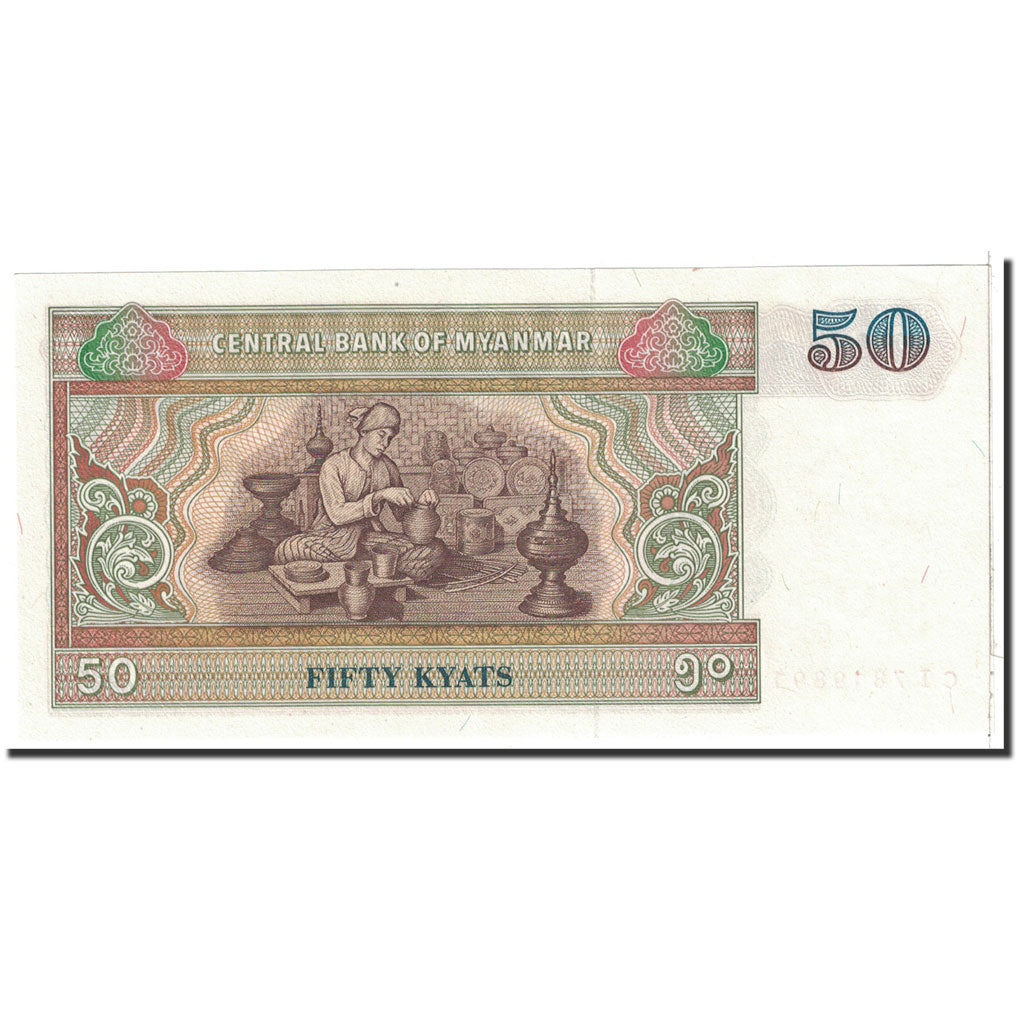 Banknote, Myanmar, 50 Kyats, 1997, Undated, KM:73b, UNC(65-70)